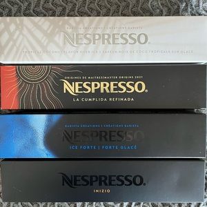 4 Nespresso Vertuo sleeves, different sizes and strengths